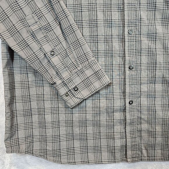 5.11 Tactical Gray Plaid Mens L Long Sleeve Snap close Shirt business casual - Picture 4 of 13